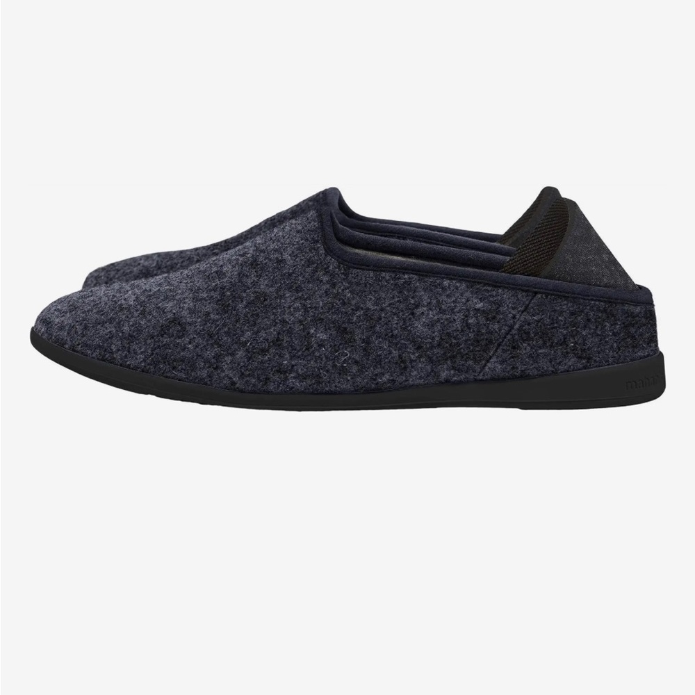 Mahbias Classic slip on shoe gray fur lined‎ rubber sole size 41 indoor outdoor